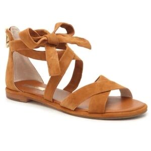 Louise Et Cie Clover Brown Suede Ankle Strap Gladiator Sandals Women's 8.5